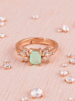 Vibha Ring (GoldenPale Turquoise Stone)