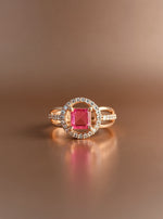 Komal Ring (Golden Pink Stone)