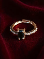 Preeti Ring (Golden Black Stone)