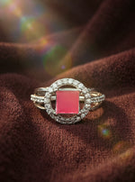 Gaurika Ring (Silver Pink Stone)