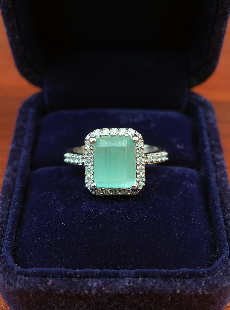 Kanak Ring(Silver Pale Turquoise Stone)