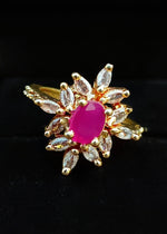 Eeshmita Ring(Golden Pink Stone)