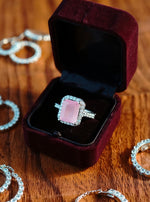 Anjali Ring (Silver Light Pink Stone)
