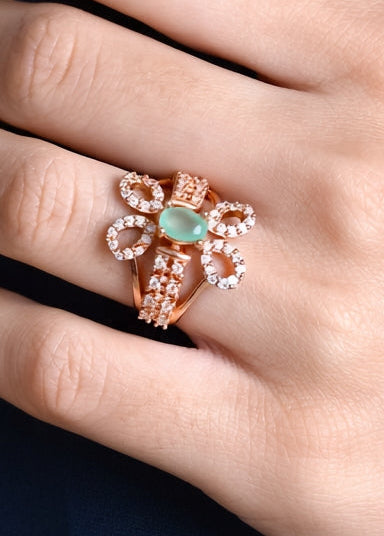 Naira Ring (Golden Pale Turquoise)