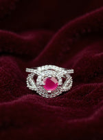 Anamika Ring (Silver Pink stone)
