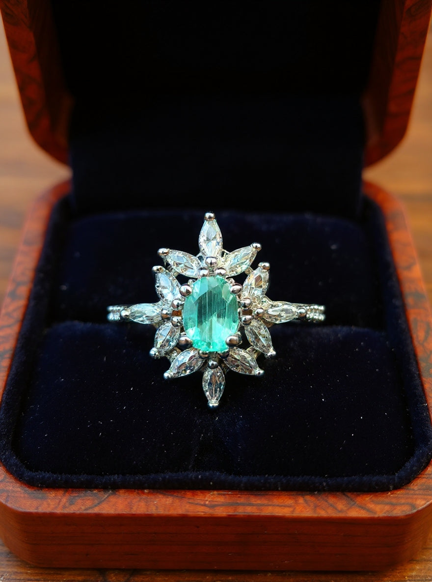 Pari Ring (Silver Pale Turquoise Stone)