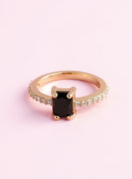 Preeti Ring (Golden Black Stone)