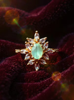 Antara Ring (Golden Pale Turquoise Stone)