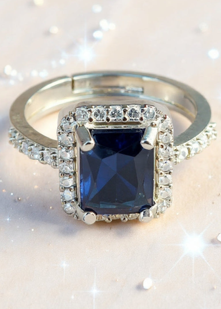 Yashmita Ring (silver blue stone)