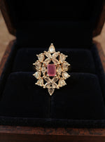 Aashna Ring (Golden Pink Stone)