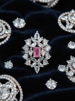 Yuvanshi Ring (Silver Pink Stone)