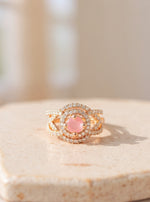 Dakshata Rng (Golden Light Pink Stone)