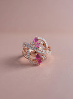 Reety Ring(golden pink stone)