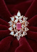 Aashna Ring (Golden Pink Stone)