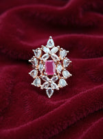 Aashna Ring (Golden Pink Stone)