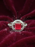 Gaurika Ring (Silver Pink Stone)