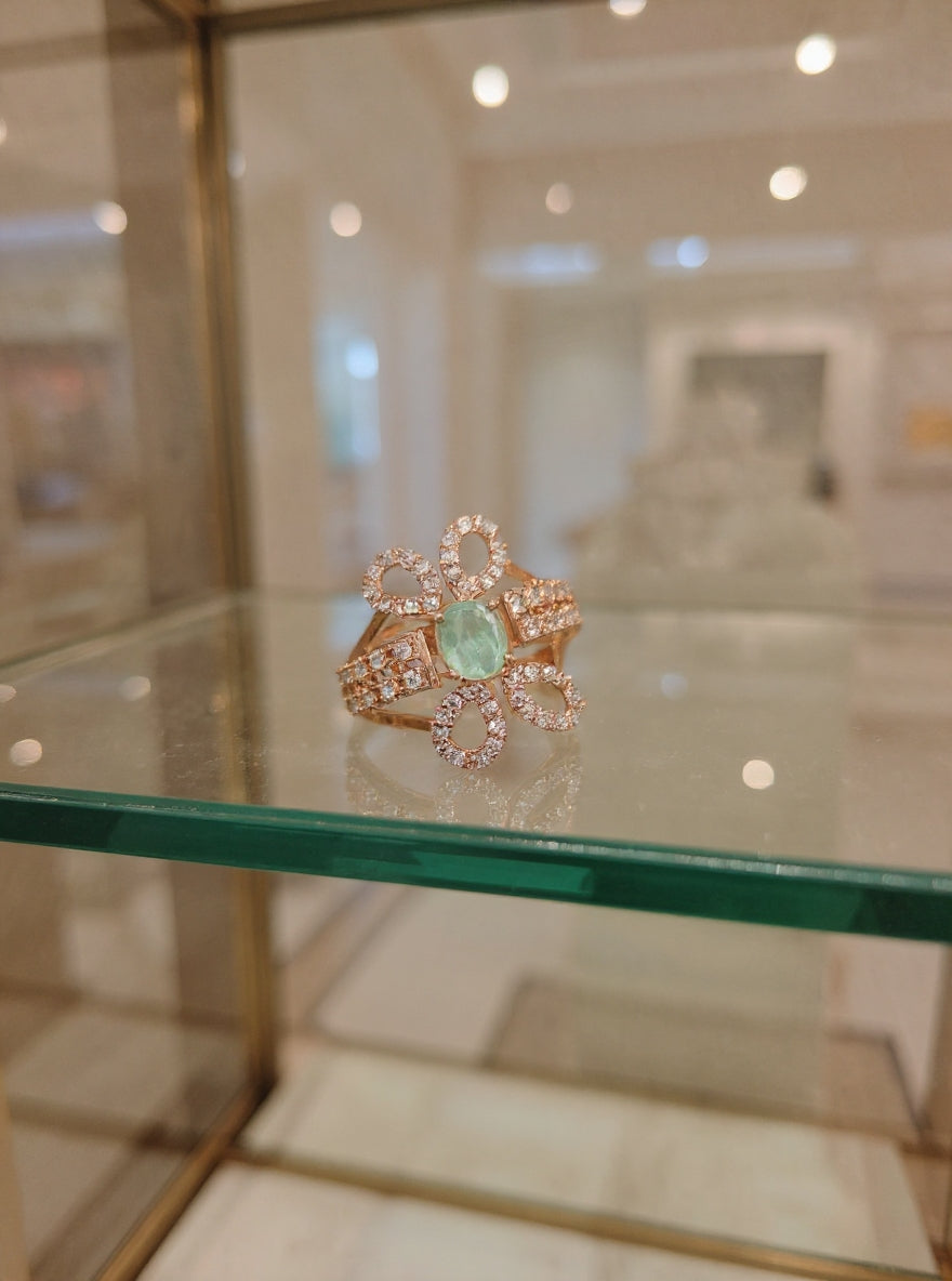 Naira Ring (Golden Pale Turquoise)