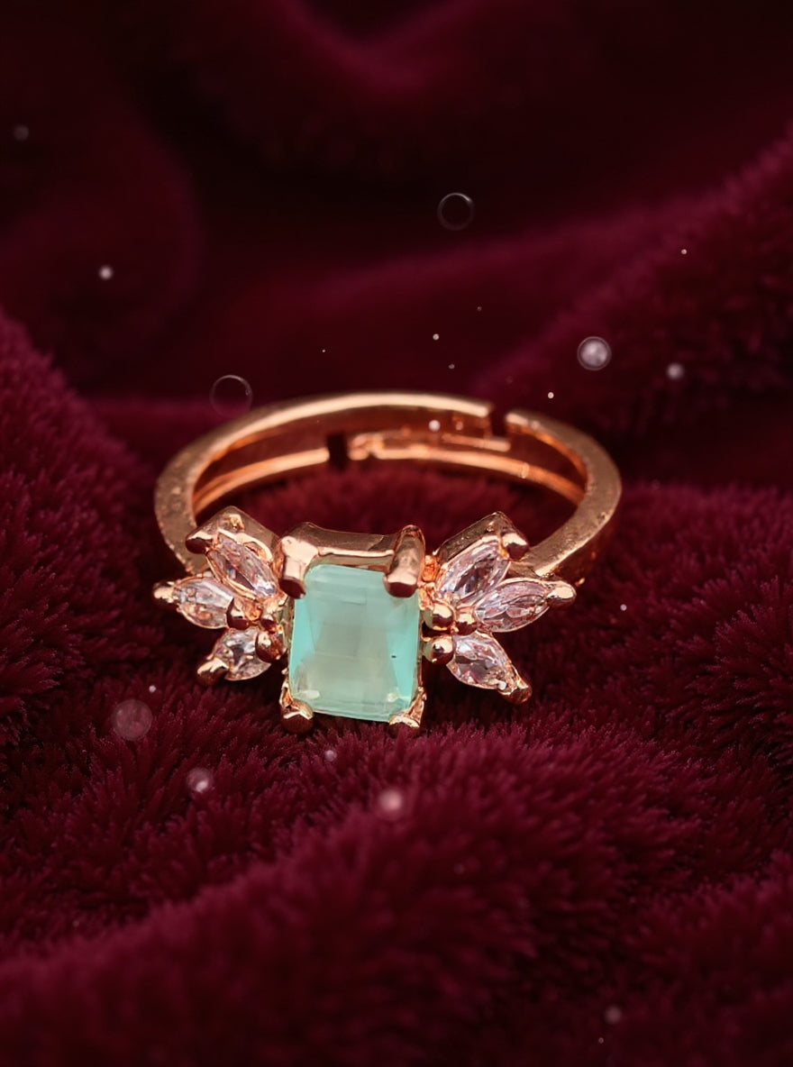 Vibha Ring (GoldenPale Turquoise Stone)