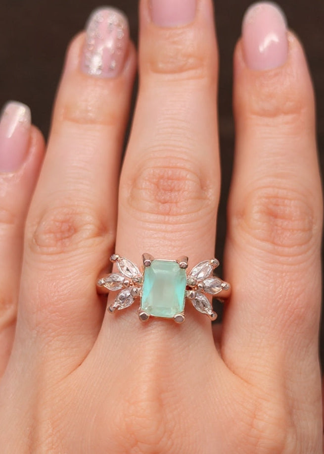 Vibha Ring (GoldenPale Turquoise Stone)