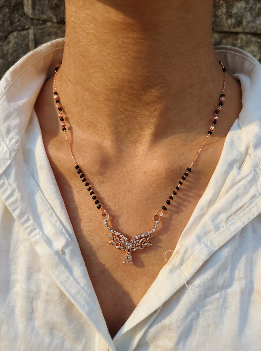 Aveera Mangalsutra(rose gold)
