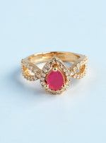 Heer Ring (Goden Pink Stone)