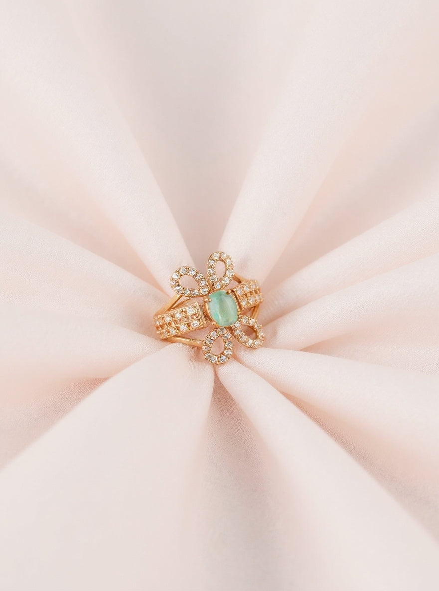Naira Ring (Golden Pale Turquoise)