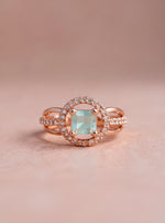Alisha Ring(GoldenPale Turquoise Stone)