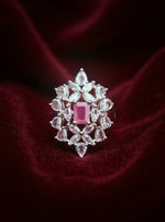 Yuvanshi Ring (Silver Pink Stone)