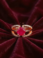 Navisha Ring(Golden Pink Stone)