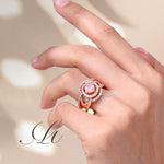 Dakshata Rng (Golden Light Pink Stone)