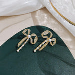 Crystal Bow Drop Earring