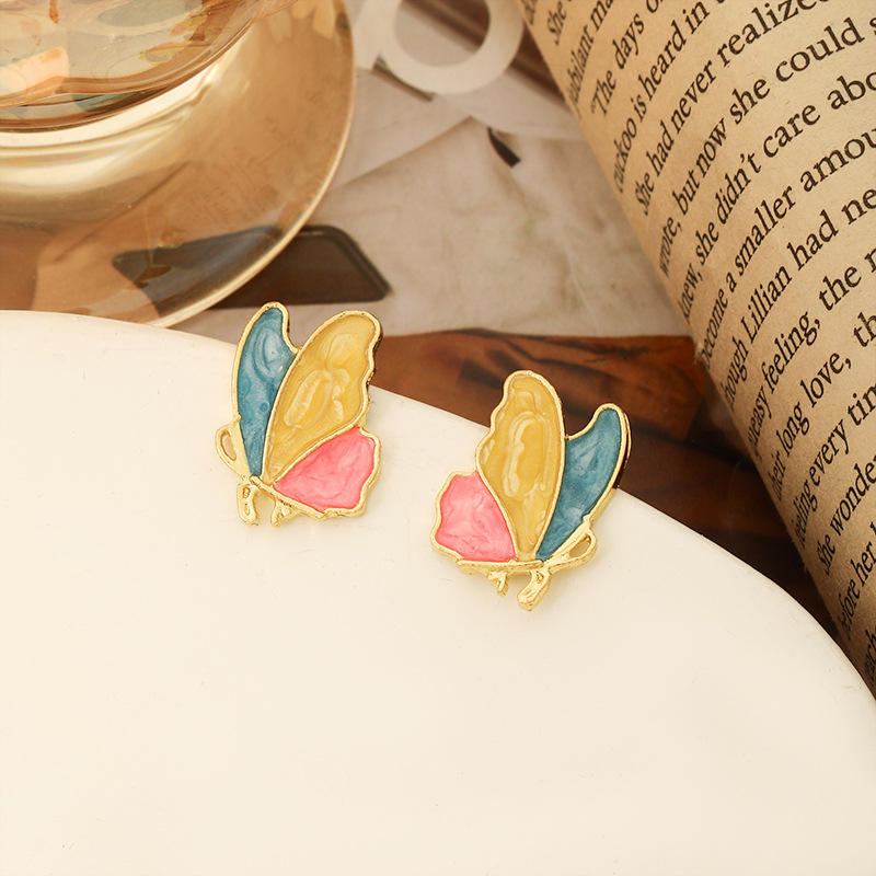 Gold Plated Butterfly Shaped Studs