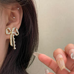 Crystal Bow Drop Earring