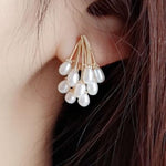 Korean Earrings Pearl Jhumki Look