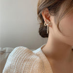 Crystal Bow Drop Earring