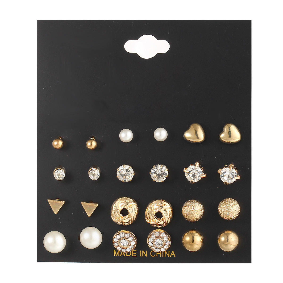 Korean Gold Silver Stud Earrings