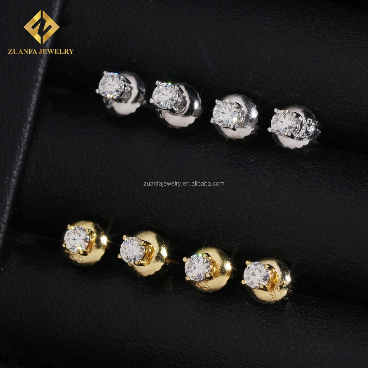 Korean Gold Silver Stud Earrings