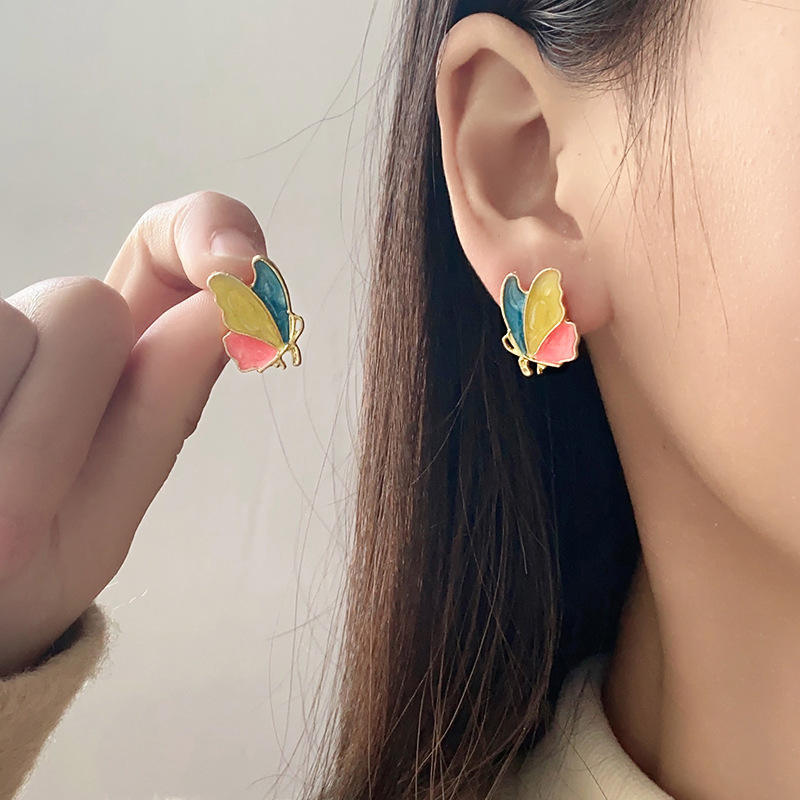 Gold Plated Butterfly Shaped Studs