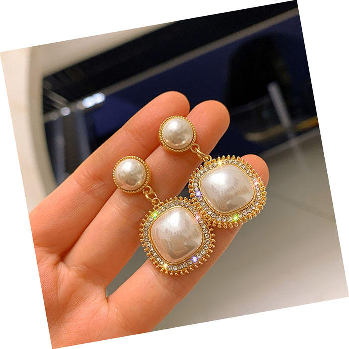 Gold Plated AmazingSquare Drop Earrings