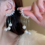 KOREAN Gold Plated Ad Wings Pearl Drop Earrings