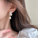 Light Luxury Butterfly Pearl Earrings