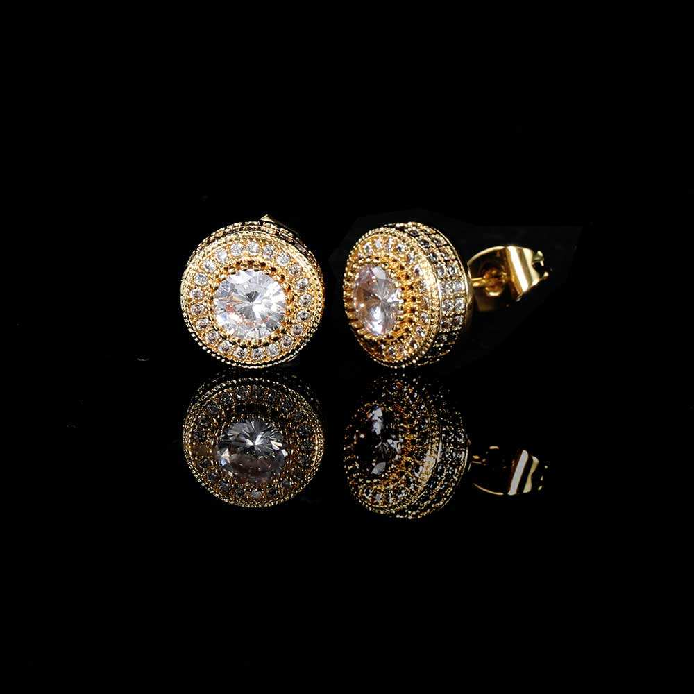 Korean Gold Silver Stud Earrings