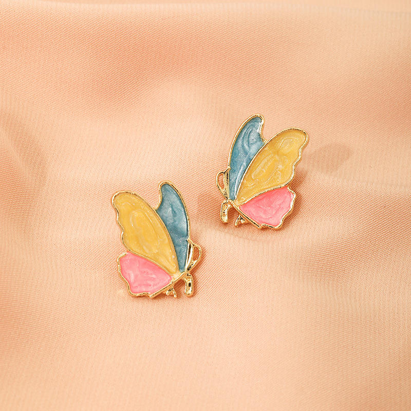 Gold Plated Butterfly Shaped Studs