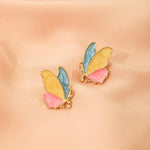 Gold Plated Butterfly Shaped Studs