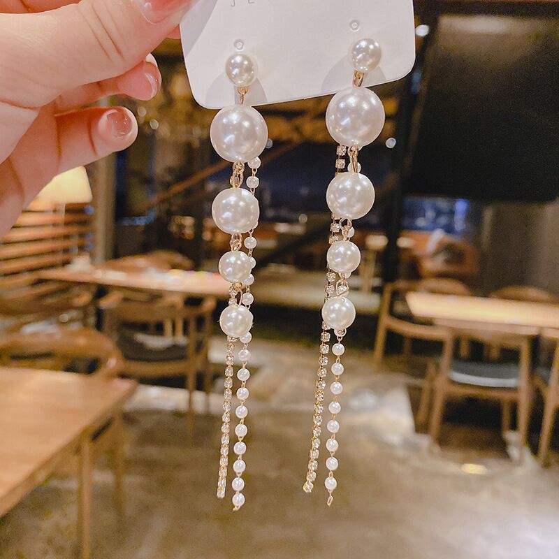 Korean Pearl Drop Earrings