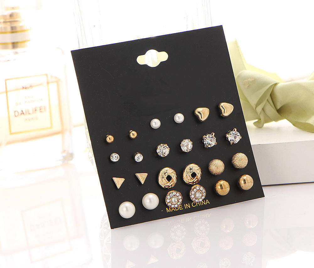 Korean Gold Silver Stud Earrings