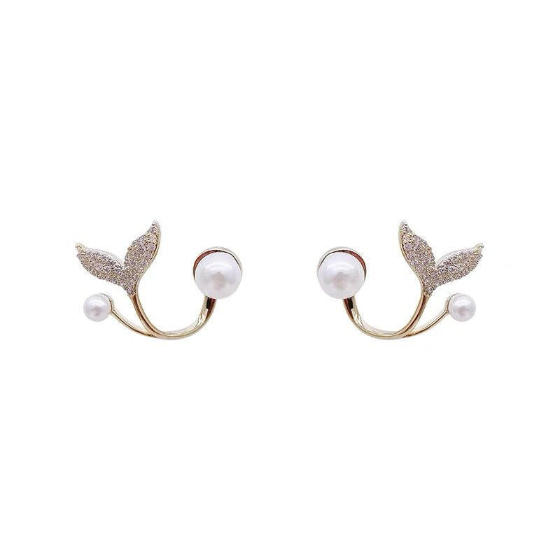 Korean Fashion Fish Tail Metal Earrings