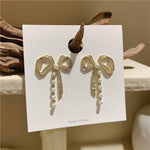 Crystal Bow Drop Earring