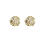 Korean Flower Gold Plated Earrings