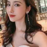 Korean Purple Butterfly Earrings